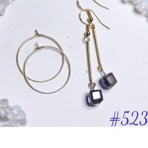 NEW Earrings Cube prism crystal earrings long dangles purple multicolo 523#fs-